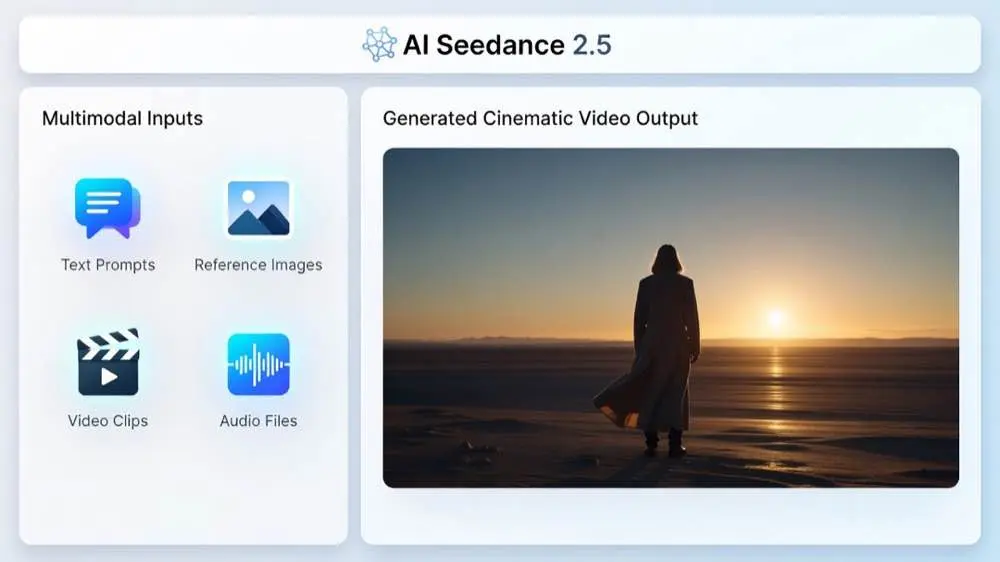 Seedance 2.5 cinematic AI video generation workflow